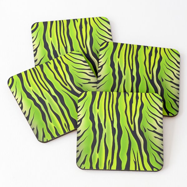 Item preview, Abstract Neon Green Tiger Stripes Skin Pattern designed and sold by TheArtOfPat.