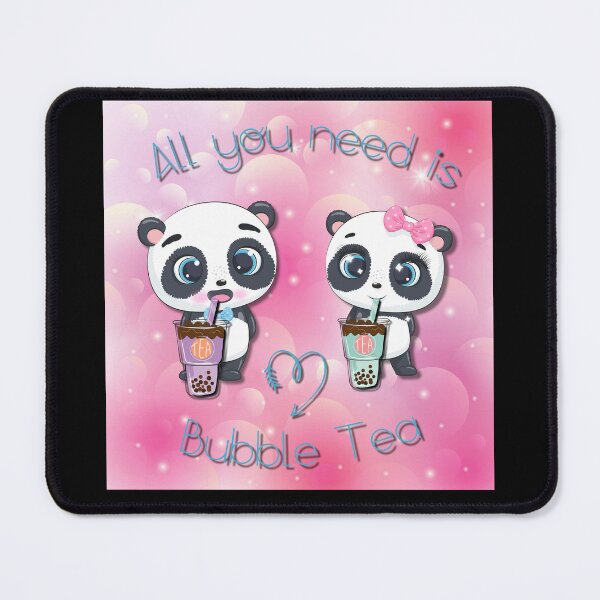 Item preview, Bubble Tea, sweet panda, funny pandas, All you need is Bubble Tea, Panda, Pink Bubble designed and sold by GOLDENGARDENART.