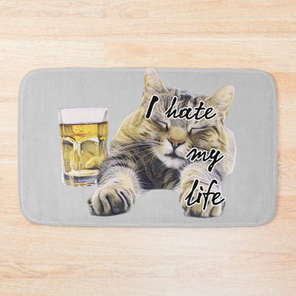 Item preview,  funny Drunken cat designed and sold by mando24895.