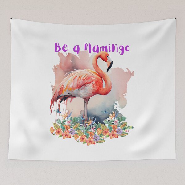 Item preview, BE A FLAMINGO STICKER . designed and sold by Zellija.