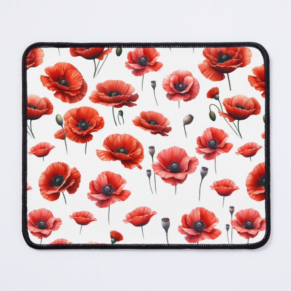 Item preview, Red field Poppies seamless pattern | Blossom background designed and sold by Katarzyna Dembek.