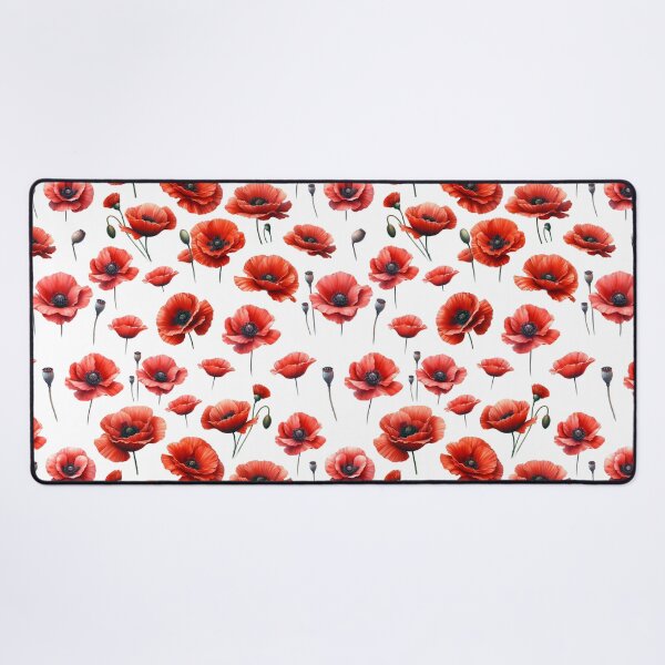 Item preview, Red field Poppies seamless pattern | Blossom background designed and sold by Katarzyna Dembek.