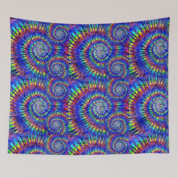 Item preview, Tie Dye Rainbow Swirls Deadhead phish pride dorm room decor tapestries designed and sold by AuroraXGreen.
