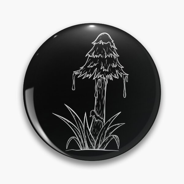 Item preview, Inkcap mushroom shaggy mane b/w designed and sold by danielasynner.