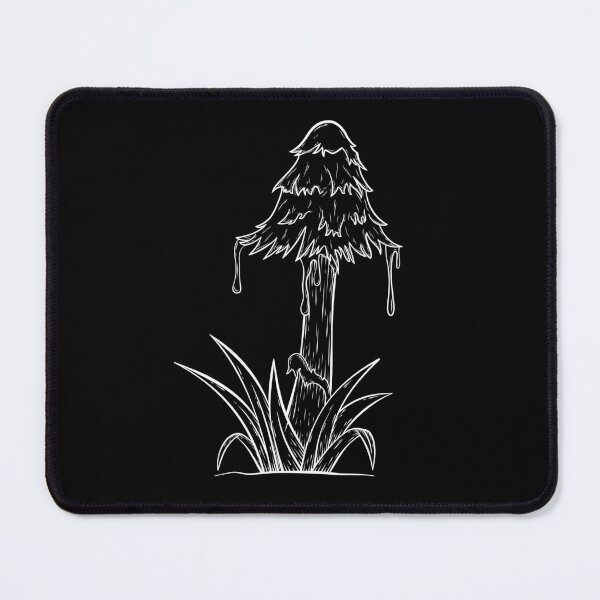 Item preview, Inkcap mushroom shaggy mane b/w designed and sold by danielasynner.