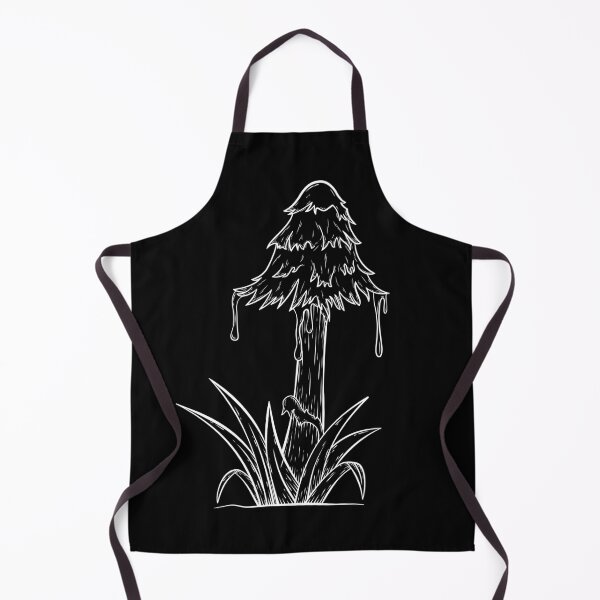 Aperçu de l'œuvre Crinière hirsute de champignon Inkcap n/b créée et vendue par danielasynner.
