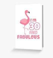 30. Geburtstag Geschenk Flamingo Lustiger Spruch 30 Jahre Grußkarte