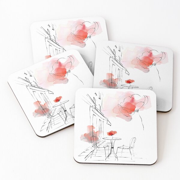 Item preview, Café d'une Rose - Artistic Elegance designed and sold by fluidwatercolor.