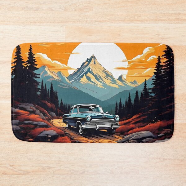 Item preview, Classic Car on a Mountain Road designed and sold by Design-Illusi0n.