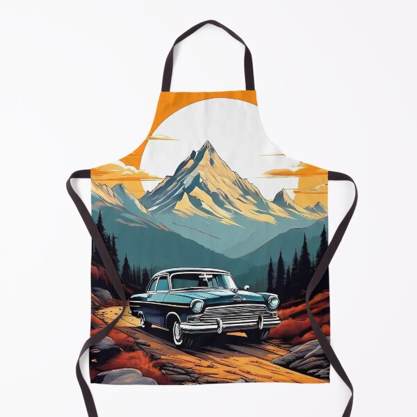 Item preview, Classic Car on a Mountain Road designed and sold by Design-Illusi0n.