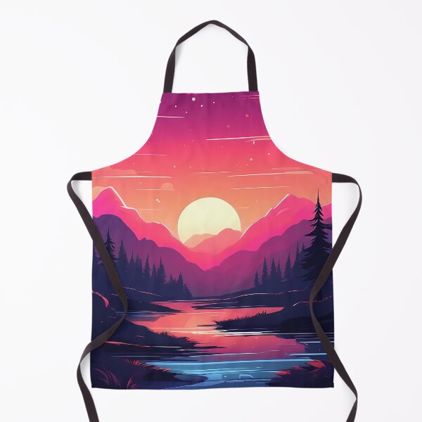 Item preview, Sunset Over a Mountain River designed and sold by Design-Illusi0n.