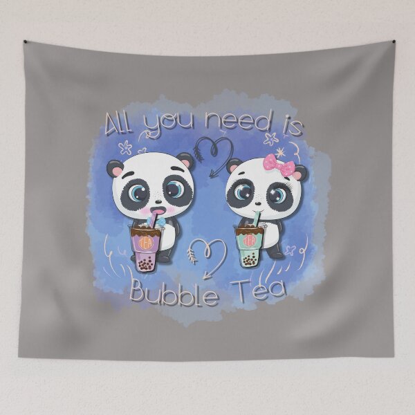 Item preview, Bubble Tea, sweet panda, funny pandas, All you need is Bubble Tea, Panda,  flower, designed and sold by GOLDENGARDENART.