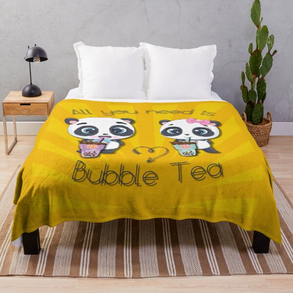 Item preview, Bubble Tea, sweet panda, funny pandas, All you need is Bubble Tea, Panda,  yellow designed and sold by GOLDENGARDENART.