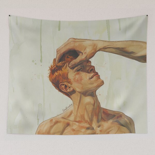 Item preview, Subtle Submission: Tender Male Illustration - GayDoodles Art designed and sold by GayDoodles.