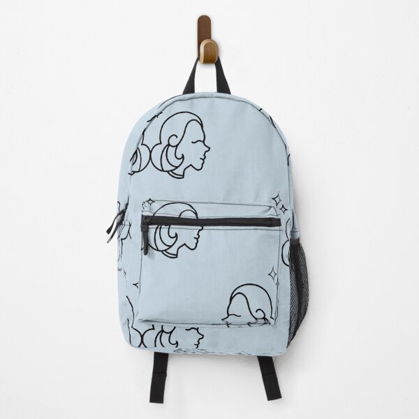Item preview, Gemini Line Art | Twin Girl Illustration | Pastel Blue Background designed and sold by RM-Journey.