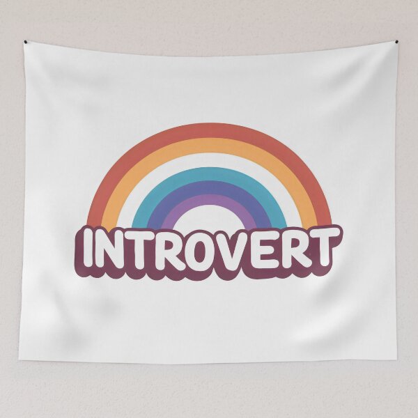 Item preview, Introvert Rainbow Design for Laptops, Bold Colorful Decal, rainbow, introverts designed and sold by WatermelonPink.