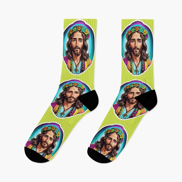 Artikelvorschau, Funny Jesus Hippie Christ entworfen und verkauft von TheArtOfPat.