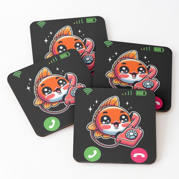 Item preview, Kawaii Carp Chatting on Phone designed and sold by ArtFeverShop.