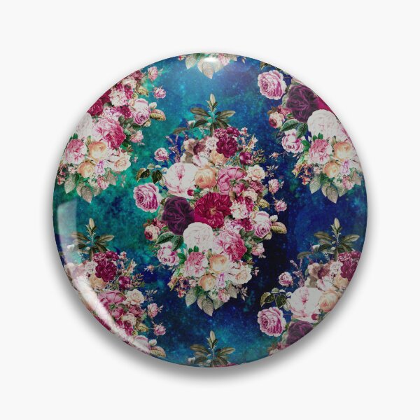 Artikelvorschau, Blumen in einem Rautenmuster, dekoratives Muster, modernes Design, Blumen-Repeat-Muster, blau-türkis floral entworfen und verkauft von ZeinabTaha.