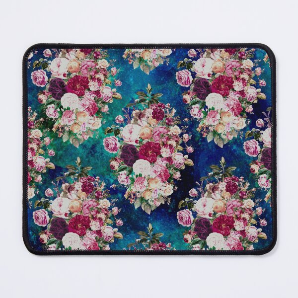 Item preview, Flowers in a diamond floral pattern, decorative pattern, modern design, flowers repeat pattern, blue turquoise floral designed and sold by ZeinabTaha.