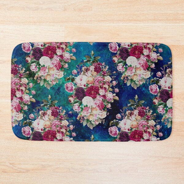 Item preview, Flowers in a diamond floral pattern, decorative pattern, modern design, flowers repeat pattern, blue turquoise floral   designed and sold by ZeinabTaha.