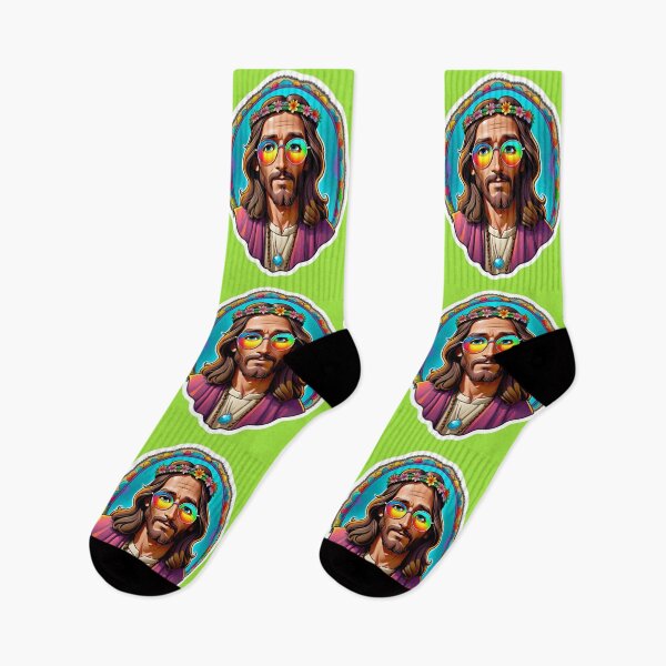 Artikelvorschau, Funny Jesus Hippie Christ entworfen und verkauft von TheArtOfPat.