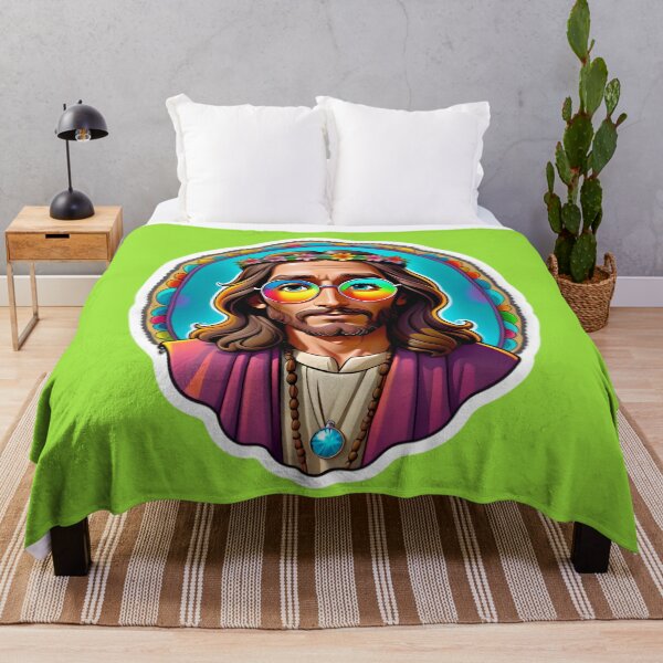 Item preview, Funny Jesus Hippie Christ designed and sold by TheArtOfPat.