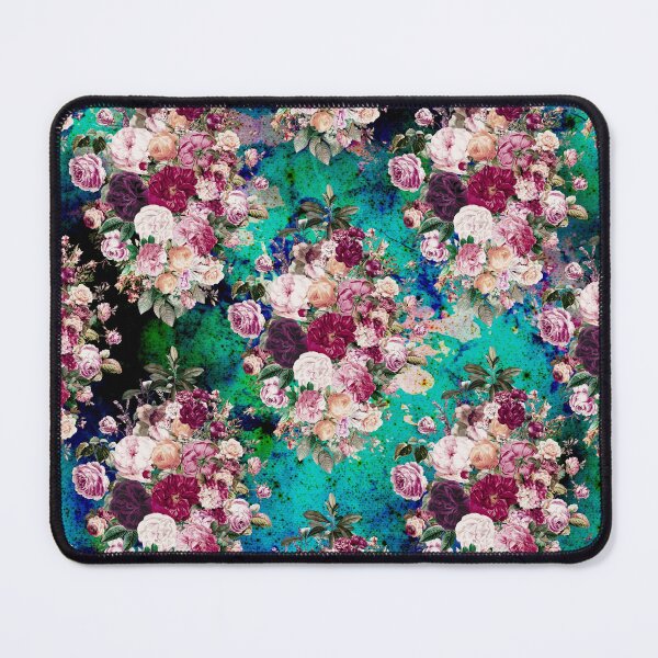 Item preview, Flowers in a diamond floral pattern, decorative pattern, modern design, flowers repeat pattern, multicoloured turquoise floral designed and sold by ZeinabTaha.