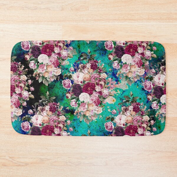 Item preview, Flowers in a diamond floral pattern, decorative pattern, modern design, flowers repeat pattern, multicoloured turquoise floral   designed and sold by ZeinabTaha.