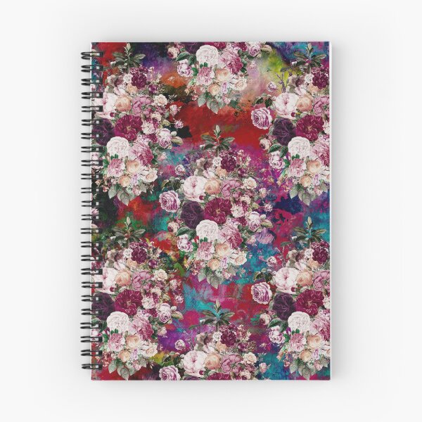 Item preview, Flowers in a diamond floral pattern, decorative pattern, modern design, flowers repeat pattern, turquoise red floral   designed and sold by ZeinabTaha.