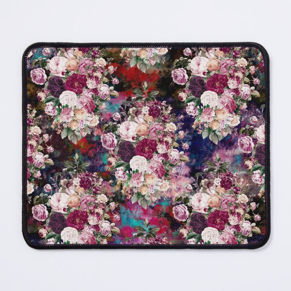 Item preview, Flowers in a diamond floral pattern, decorative pattern, modern design, flowers repeat pattern, blue red floral designed and sold by ZeinabTaha.