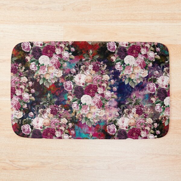 Item preview, Flowers in a diamond floral pattern, decorative pattern, modern design, flowers repeat pattern, blue red floral   designed and sold by ZeinabTaha.