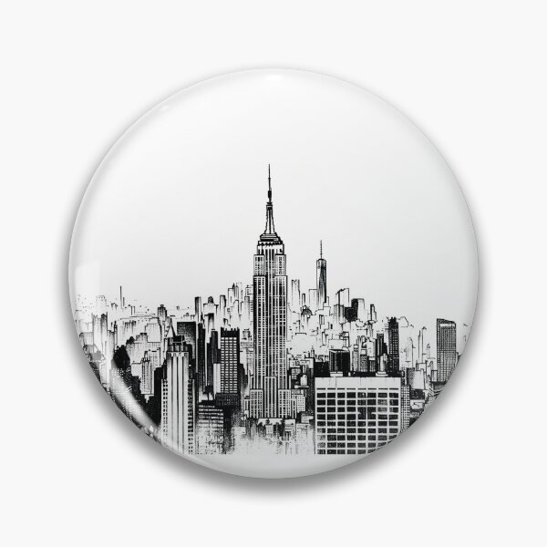 Item preview, City ​​in black and white designed and sold by LianeLamoglia.