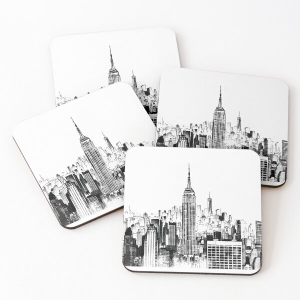 Item preview, City ​​in black and white designed and sold by LianeLamoglia.