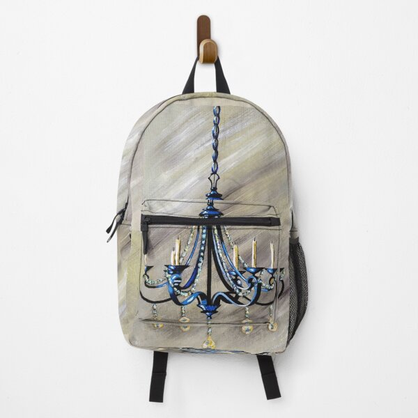 Item preview, Blue chandelier on beige original painting designed and sold by norascorner.