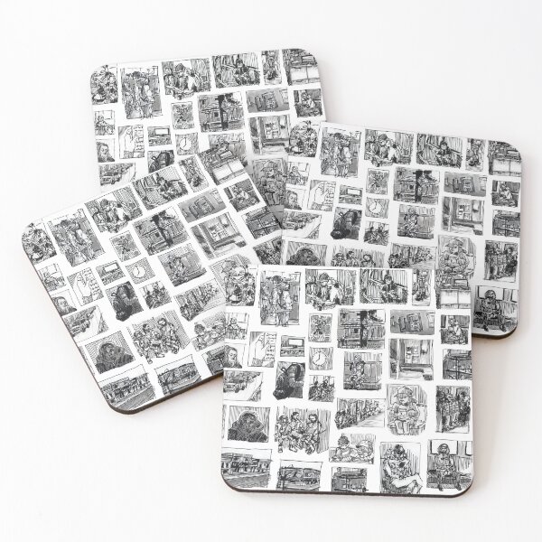 Item preview, Urban Sketch Patchwork designed and sold by Lauren Tregenza Fine Art.