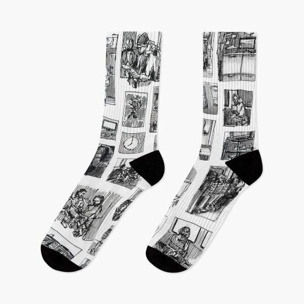 Item preview, Urban Sketch Patchwork designed and sold by Lauren Tregenza Fine Art.
