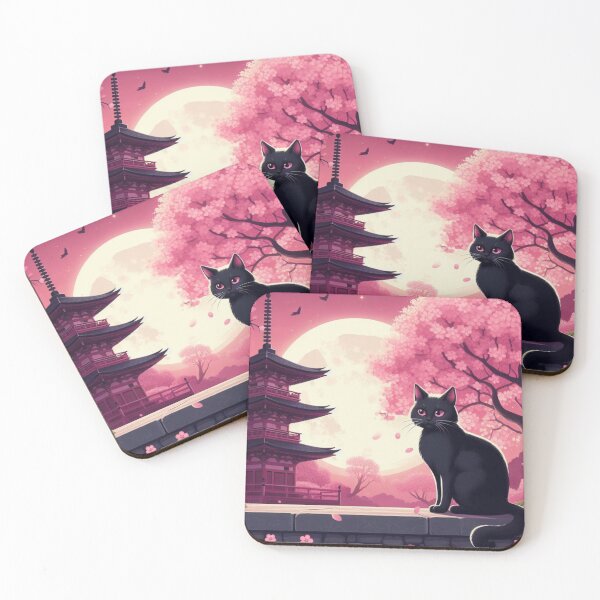 Item preview, Mystical Moonlight with  The  cute Black Cat japanese  designed and sold by Adventure paradise ⭐⭐⭐⭐⭐.