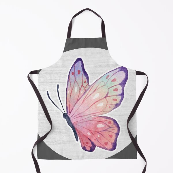 Item preview, Red Purple Butterfly Watercolor Drawing designed and sold by LivingColorful.