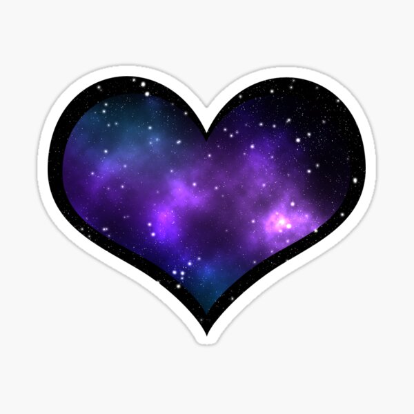 "Galaxy Heart" Sticker by GraphiteGoose Redbubble