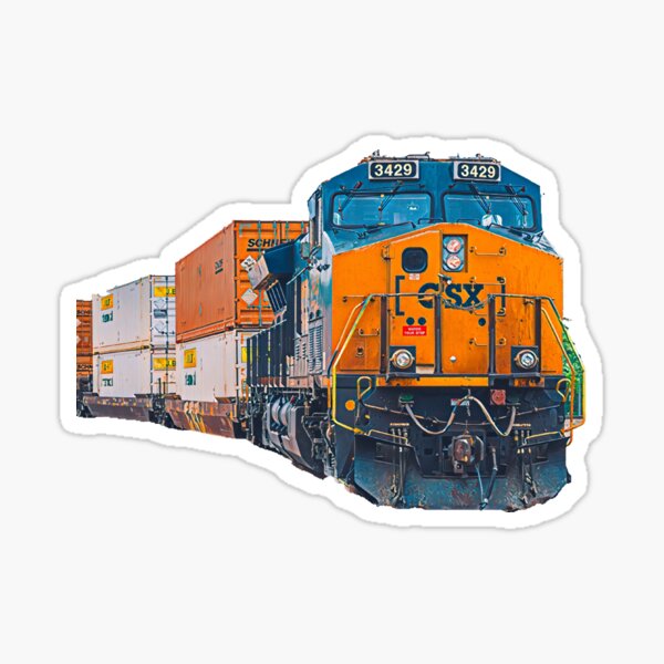 Item preview, CSX train & Loco sticker designed and sold by Dmanphotography.