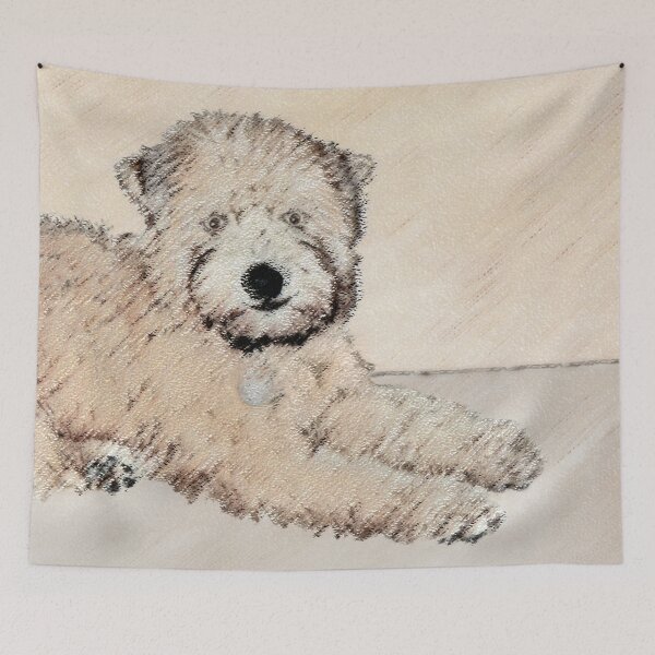 Item preview, Soft Coated Wheaten Terrier Puppy Painting Original Art designed and sold by alpendesigns.