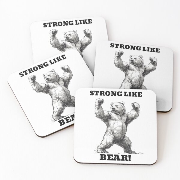 Item preview, STRONG LIKE BEAR design - Flexing Muscles, Jacked and Shredded Bear - Gym, Fitness, Workout Merch - Merch for Bodybuilders, Weightlifters and Powerlifters - Animal Themed gear designed and sold by Primal Pump Co LTD.