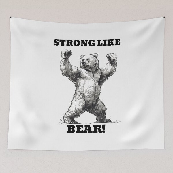 Item preview, STRONG LIKE BEAR design - Flexing Muscles, Jacked and Shredded Bear - Gym, Fitness, Workout Merch - Merch for Bodybuilders, Weightlifters and Powerlifters - Animal Themed gear designed and sold by Primal Pump Co LTD.