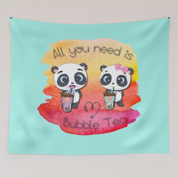 Item preview, Bubble Tea, sweet panda, funny pandas, All you need is Bubble Tea, Panda, painted, designed and sold by GOLDENGARDENART.
