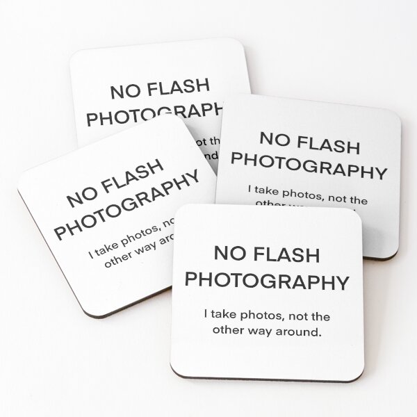 Item preview, No Flash Photography (black text) designed and sold by Carter SK.