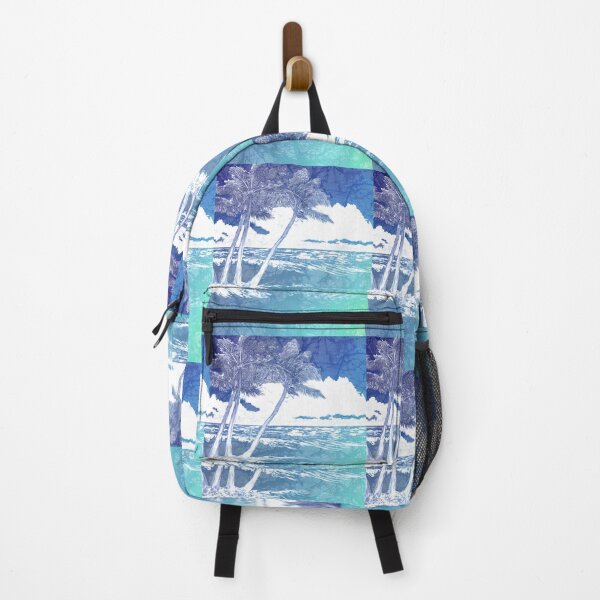 Item preview, Summer Beach palm trees sea shore vacation batik style ocean holiday break designed and sold by AuroraXGreen.