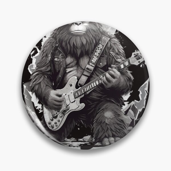 Item preview, Sasquatch Rock N Roll Bigfoot Electric Guitar Rock Band designed and sold by BrendaHattingh.