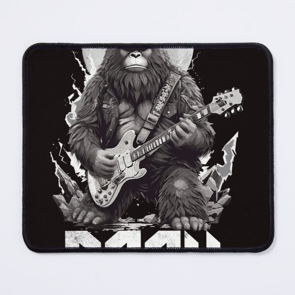Item preview, Sasquatch Rock N Roll Bigfoot Electric Guitar Rock Band designed and sold by BrendaHattingh.