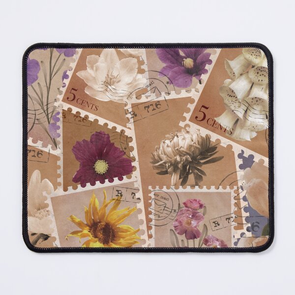 Item preview, Vintage Floral Stamp Collages designed and sold by WhiteSoftPetals.